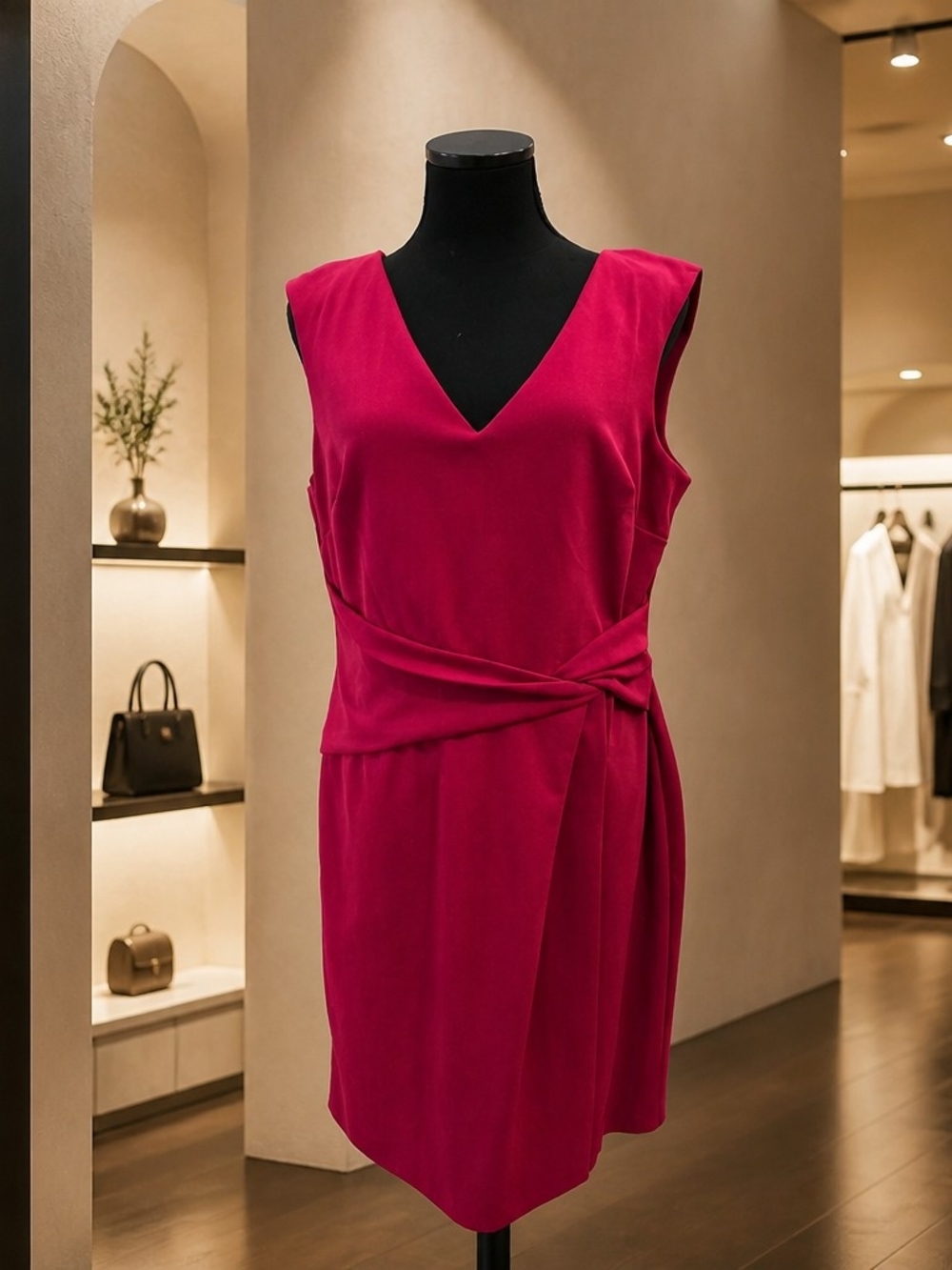 Lauren Ralph Lauren Ruched Sleeveless Dress Size 14P
